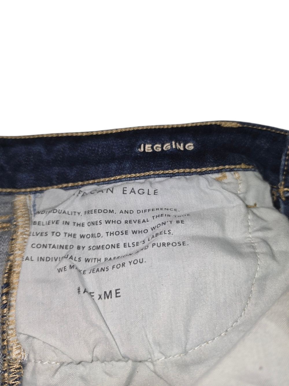 American Eagle Outfitters Distressed Dark Blue Skinny Jeans Size 12 - Picture 7 of 11